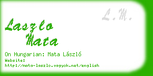 laszlo mata business card