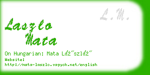 laszlo mata business card